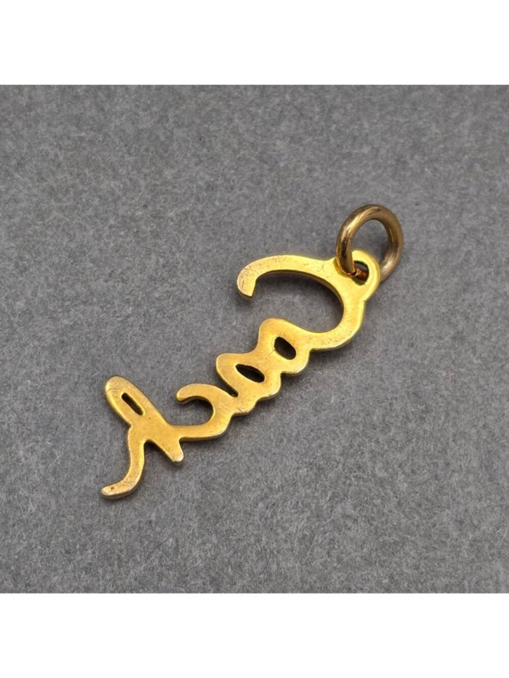 Vintage Coach Gold Tone Script Logo Pendant Cursive Name Charm Designer Jewelry - Picture 6 of 6